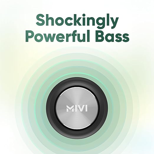 Mivi Octave 3 Wireless Bluetooth Speaker, Portable Speaker with 360° HD Stereo Sound, Super Solid bass, 8 Hours Playtime, Waterproof, Bluetooth 5.0 and in-Built Mic with Voice Assistance (Black) Mivi Octave 3 Wireless Bluetooth Speaker, Portable Speaker with 360° HD Stereo Sound, Super Solid bass, 8 Hours Playtime, Waterproof, Bluetooth 5.0 and in-Built Mic with Voice Assistance (Black)
